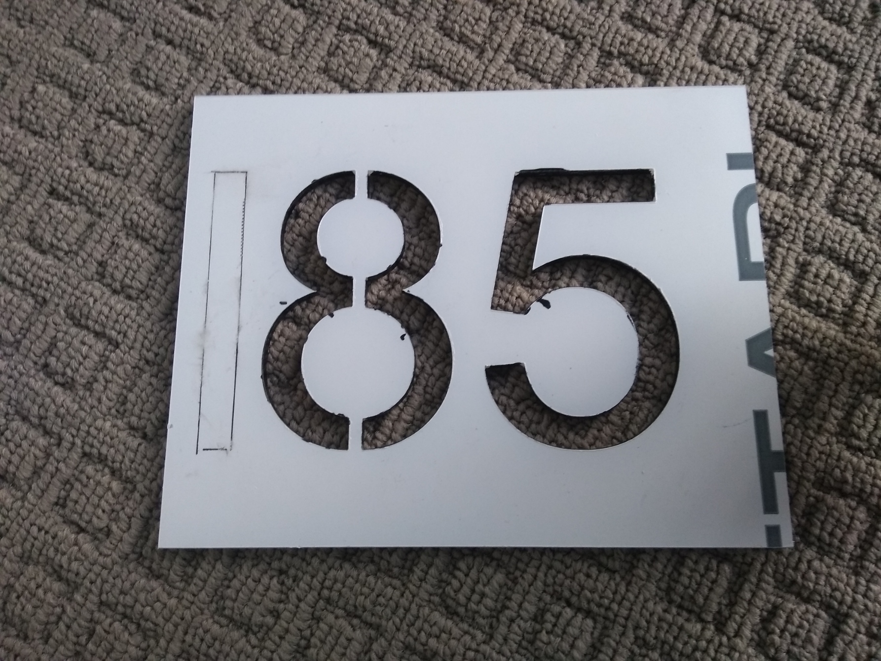 Sail Number Stencil